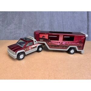 Vintage‎ Nylint Circle N Ranch Pickup Truck and Horse Trailer Toy Set